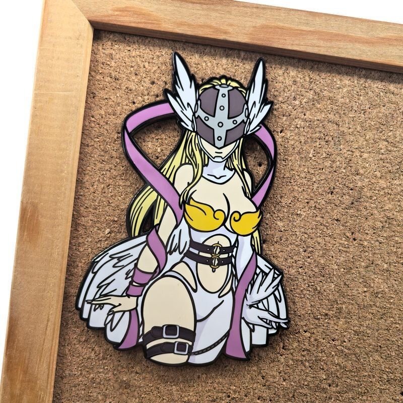 Model Kit Digimon - Digimon Angewomon metal badge cartoon anime