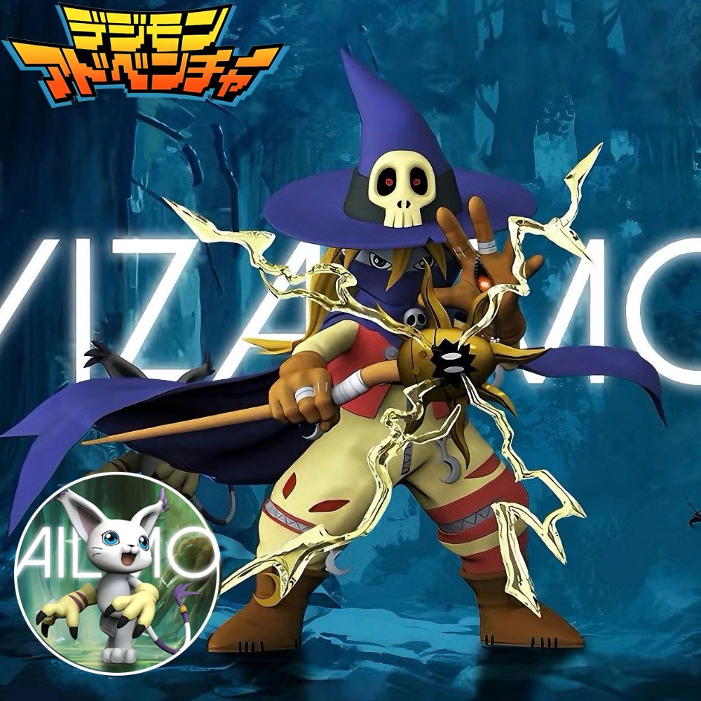Model Kit Digimon - 3.5-11.5cm Anime Digimon Adventure Figure Wizarmon