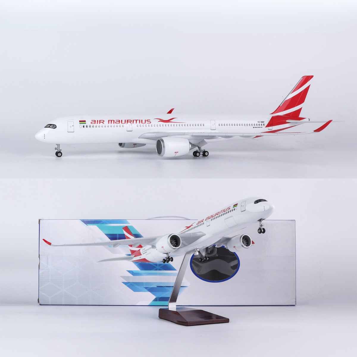 Model Kit Planes - 47cm Mauritius A350 Model Aircraft with