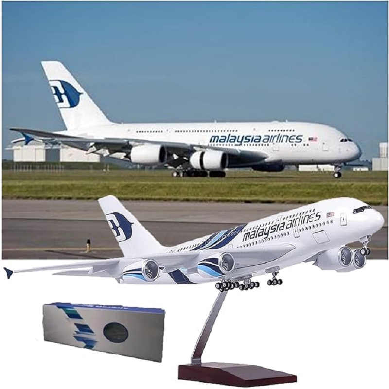 Model Kit Planes - 1:160 Scale Malaysia Airlines A380 Metal