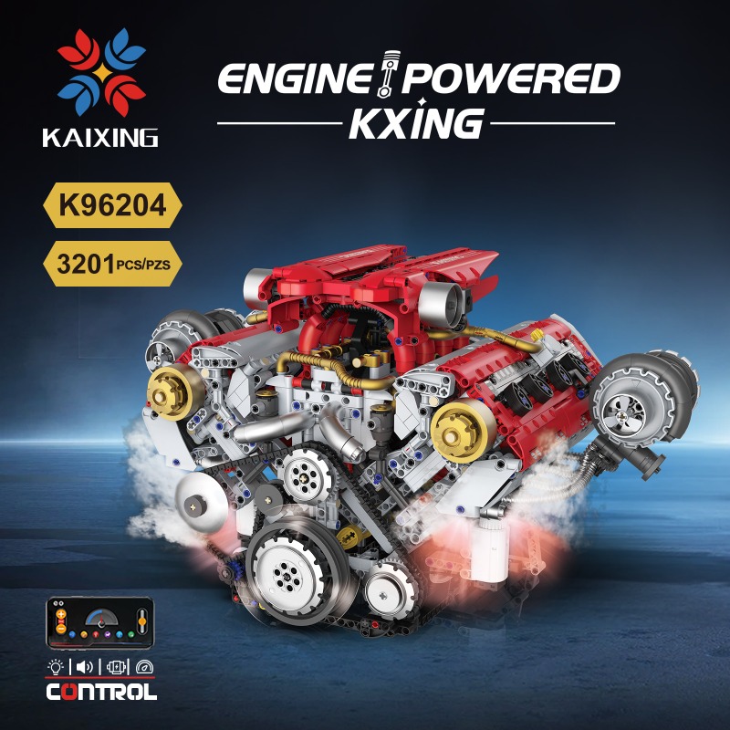 Motorized V8 Engine 3201Pcs Bu - Model Kit Engine V8 recension och pris