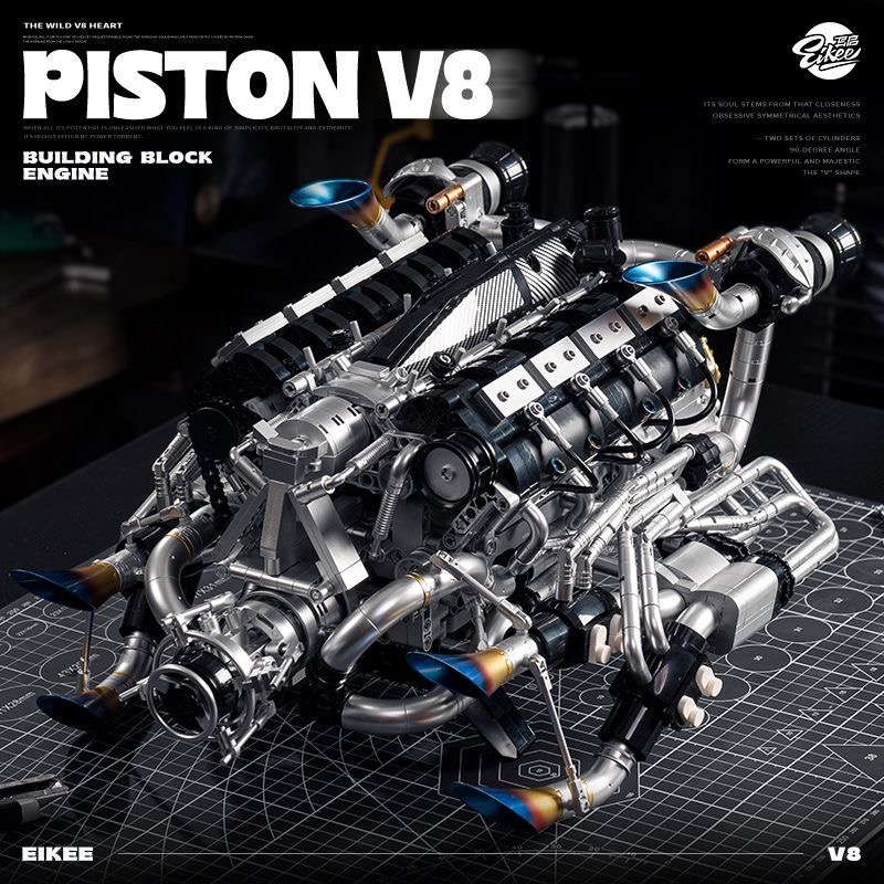MOC Supercar V8 Engine Buildin - Model Kit Engine V8 recension och pris