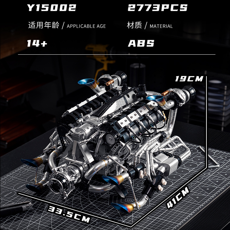 MOC Supercar V8 Engine Buildin - Model Kit Engine V8 recension och pris