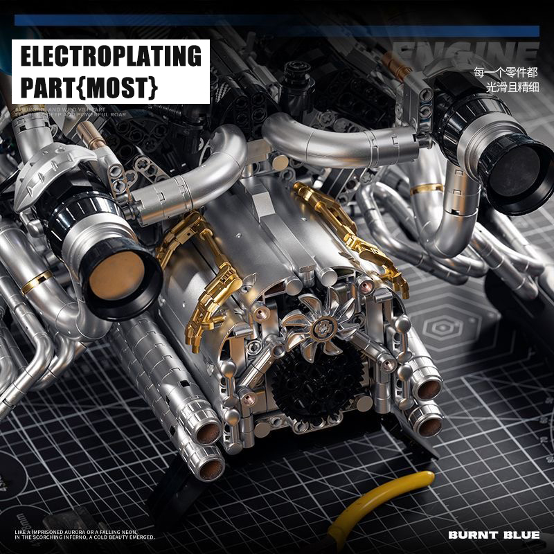 MOC Supercar V8 Engine Buildin - Model Kit Engine V8 recension och pris