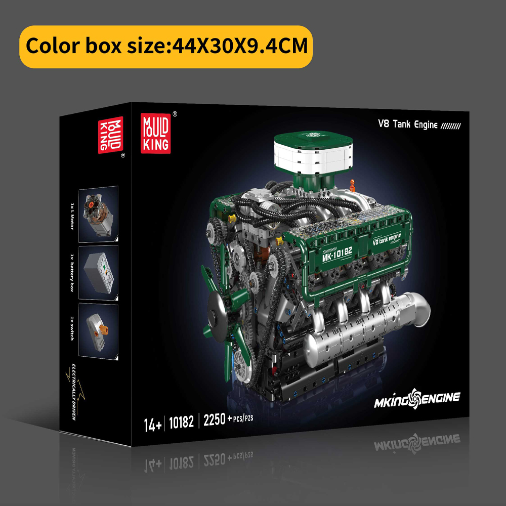 Mould King 10182 V8 Tank Engin - Model Kit Engine V8 recension och pris