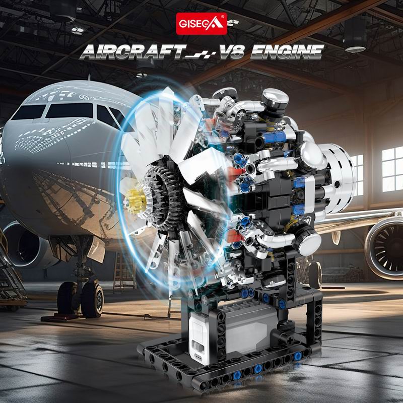G8910 Aviation V8 Engine 558pc - Model Kit Engine V8 recension och pris
