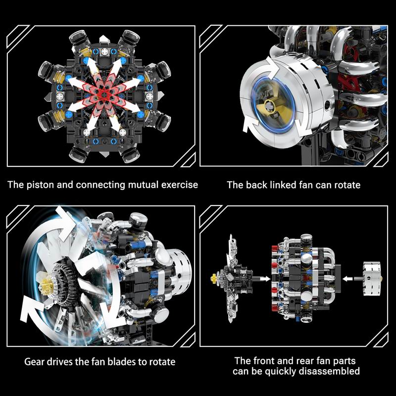 G8910 Aviation V8 Engine 558pc - Model Kit Engine V8 recension och pris