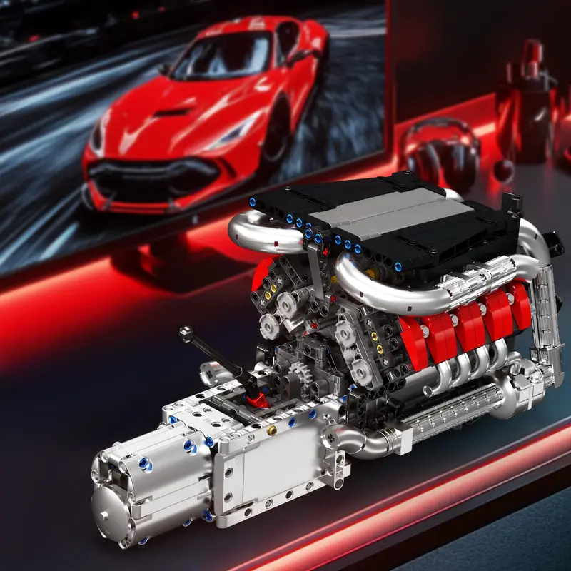 Mould King 10203 1169Pcs Super - Model Kit Engine V8 recension och pris