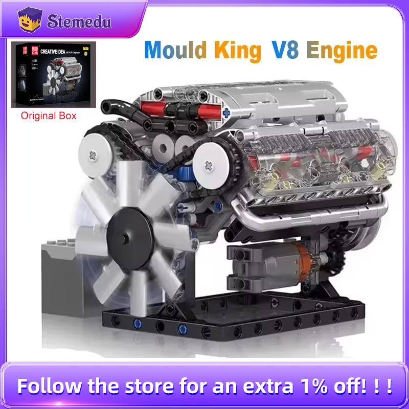 Mould King V8 Engine Building  - Model Kit Engine V8 recension och pris