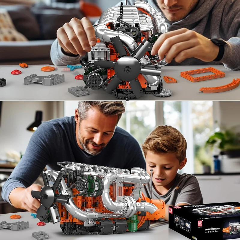 Mould King 10200 V8 Twin-Turbo - Model Kit Engine V8 recension och pris