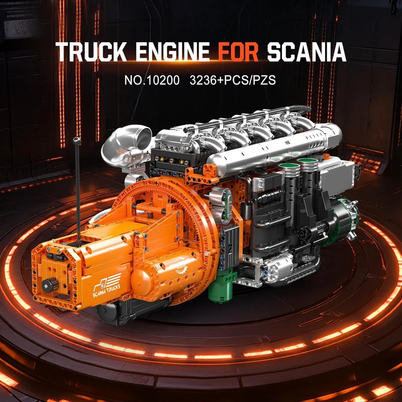 Mould King 10200 V8 Twin-Turbo - Model Kit Engine V8 recension och pris