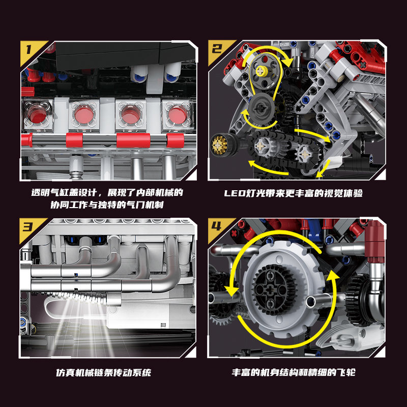 K96207 F40LM Model 700pcs Buil - Model Kit Engine V8 recension och pris