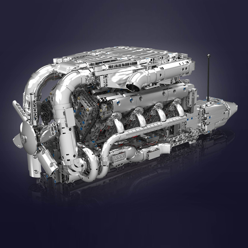 Mould King 10168 V8 Twin Turbo - Model Kit Engine V8 recension och pris