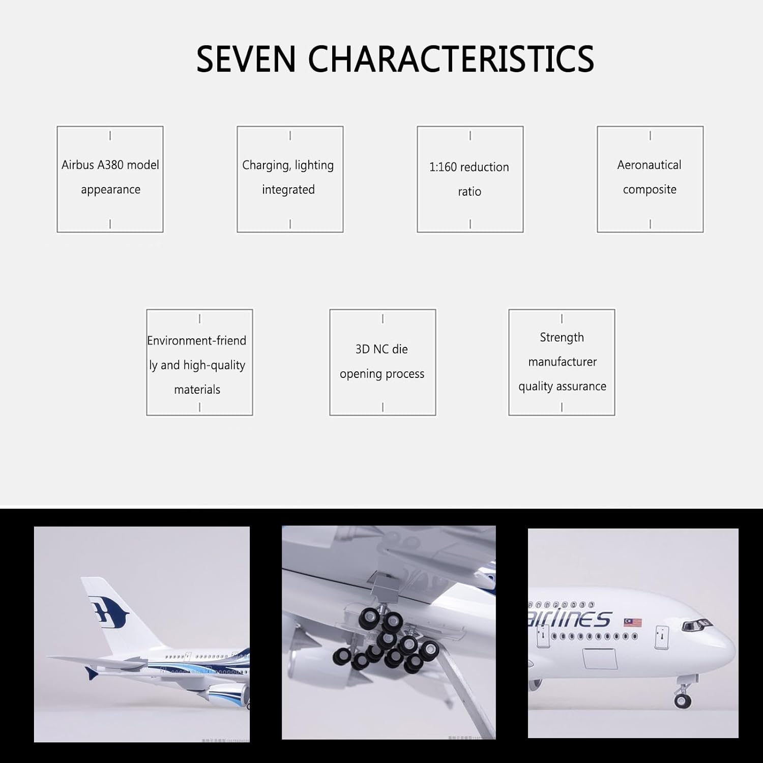 1:160 Scale Malaysia Airlines  - Model Kit Planes recension och pris